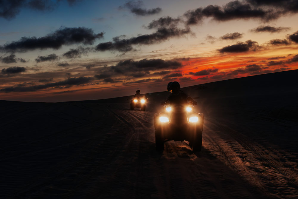 Pôr do sol nos Lençóis Maranhenses